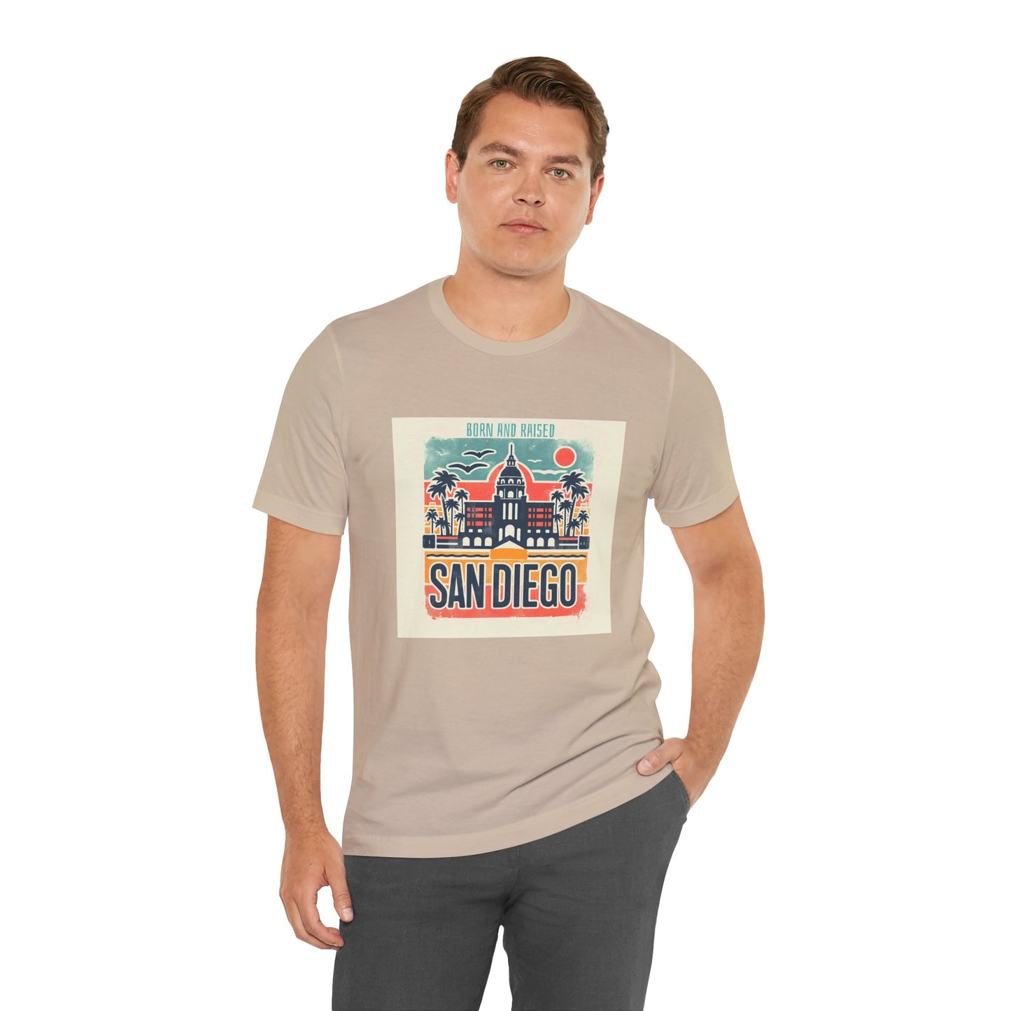 San Diego Native Unisex Tee, Born and Raised California Shirt, Short Sleeve T-Shirt, Souvenir Gift, Beach Lover Top