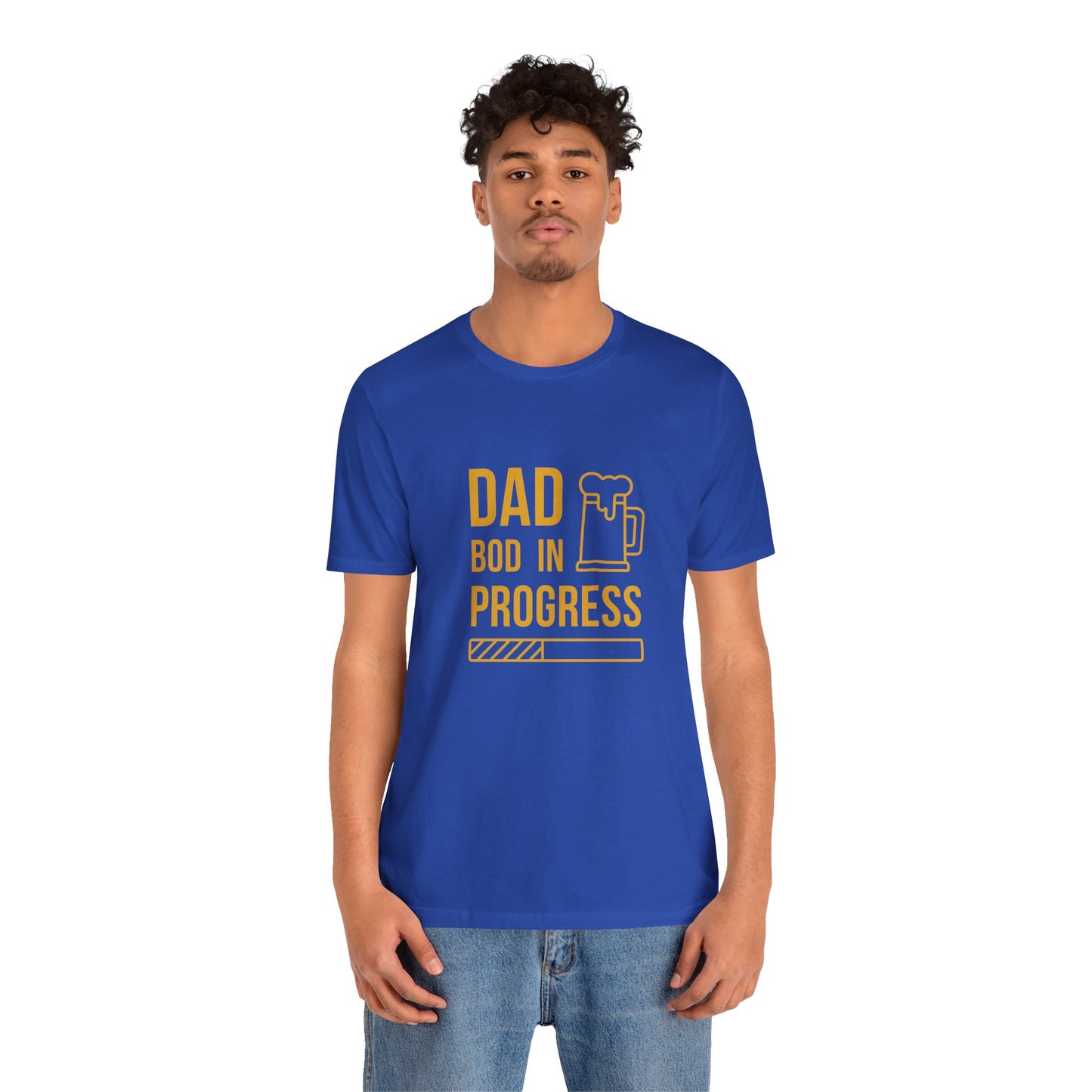 Funny Dad Bod in Progress T-Shirt, Beer Lover Tee, Father's Day Gift, Humorous Graphic Shirt, Men's Casual Top