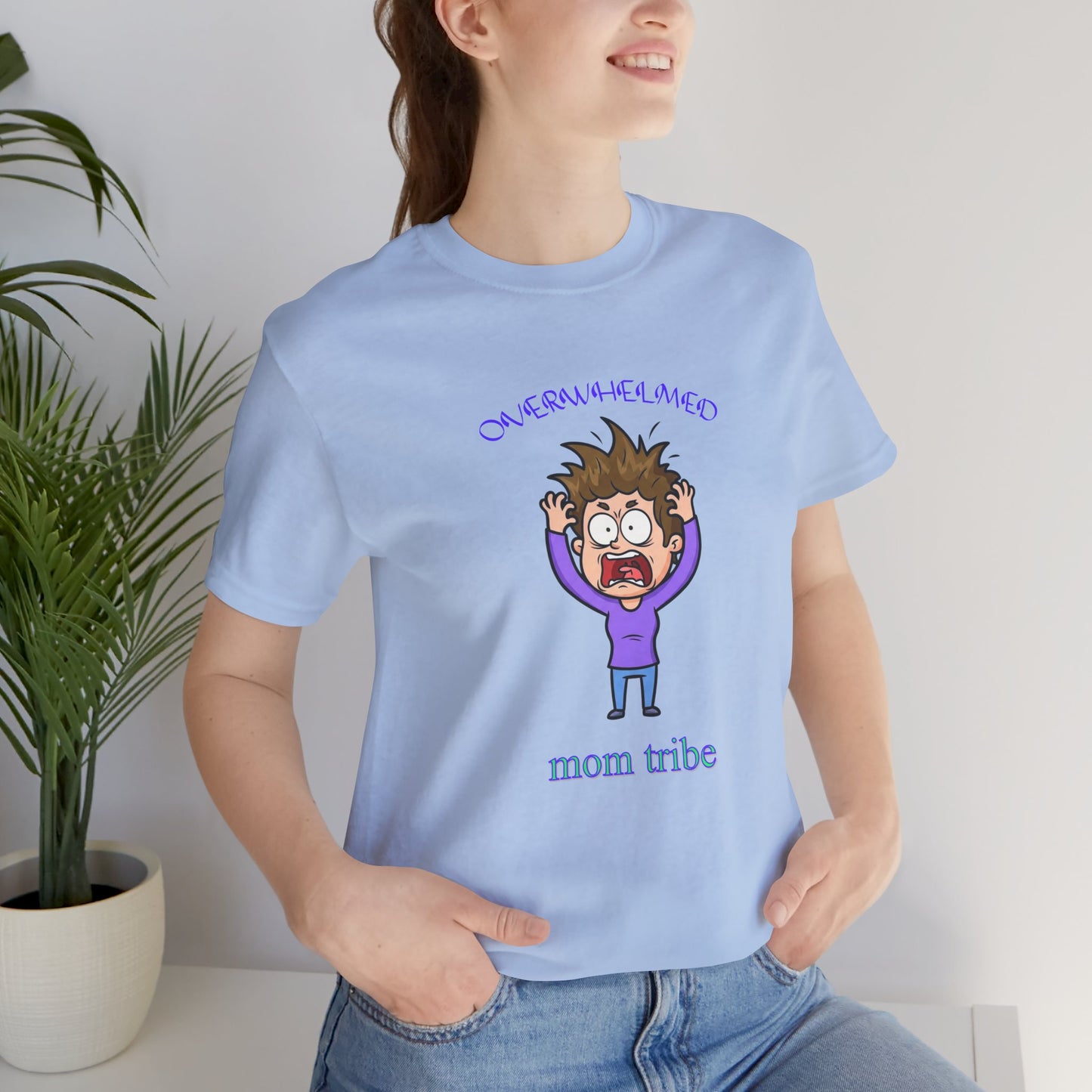 Mom Tribe Comedy Short Sleeve Tee - Perfect for Mother’s Day, Baby Showers, Mom Groups, Family Gatherings, Casual Outings