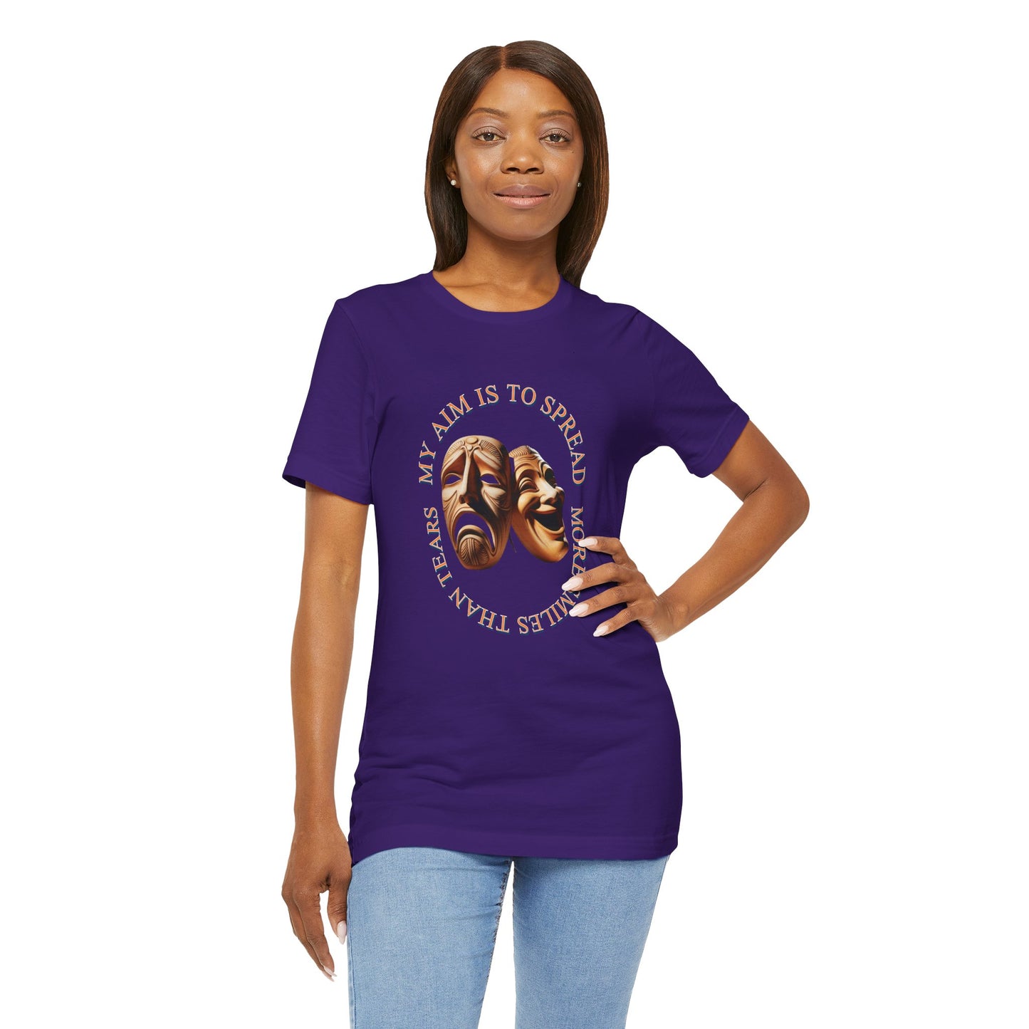 Comedy & Tragedy Unisex Tee, Laugh Now Cry Later Shirt, Drama Masks T-Shirt, Theater Lover Gift, Quote Graphic Tee
