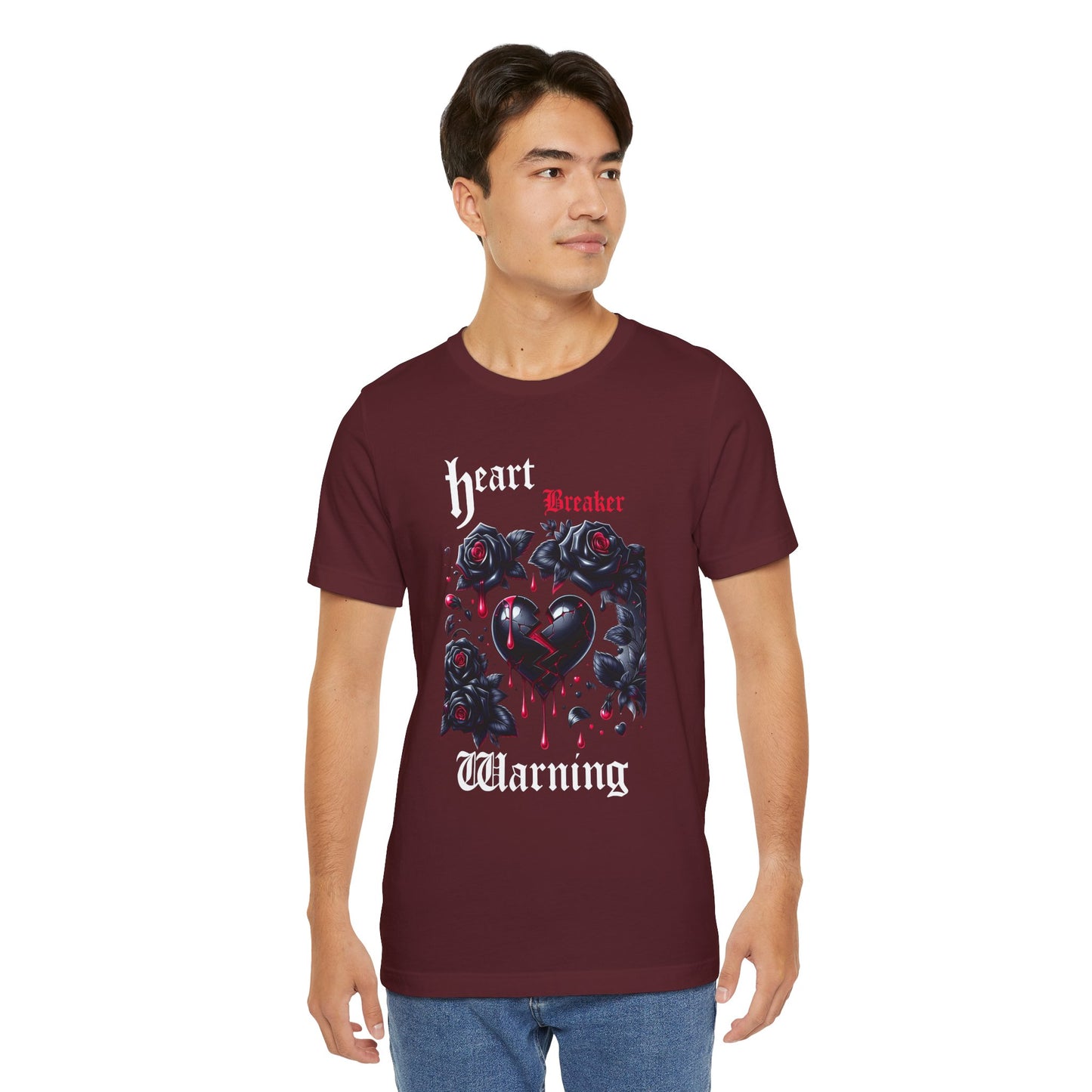 Heart Breaker Warning Unisex Tee, Graphic T-shirt, Provocative Shirt, Short Sleeve Top, Edgy Tees