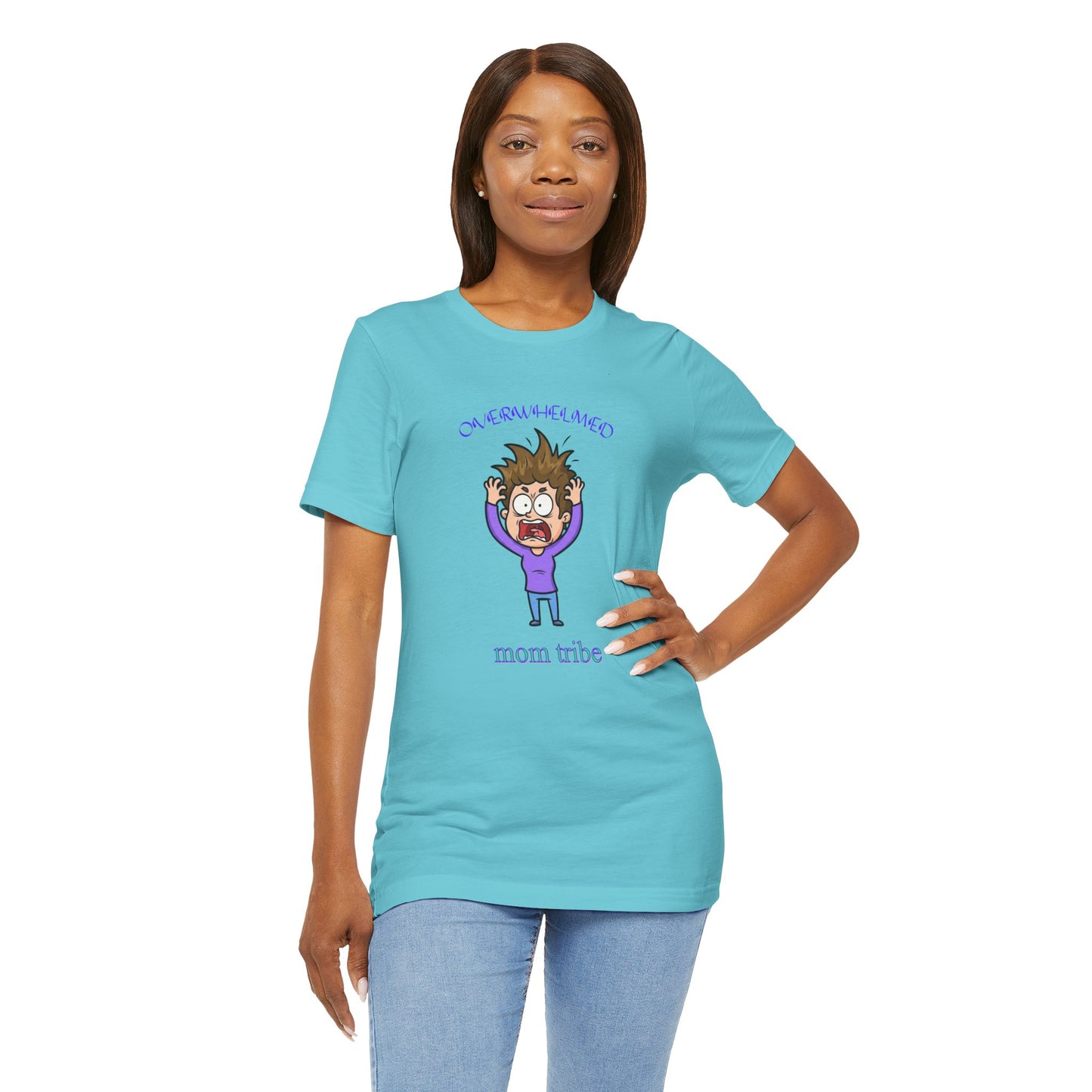 Mom Tribe Comedy Short Sleeve Tee - Perfect for Mother’s Day, Baby Showers, Mom Groups, Family Gatherings, Casual Outings