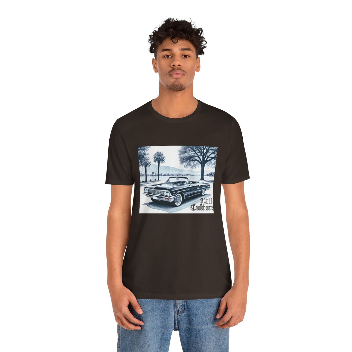 Vintage Car Art Tee, Unisex Jersey Shirt for Car Lovers, Retro Style Gift, Classic Car Apparel, Cool Summer Wear, Lowrider Love Tee