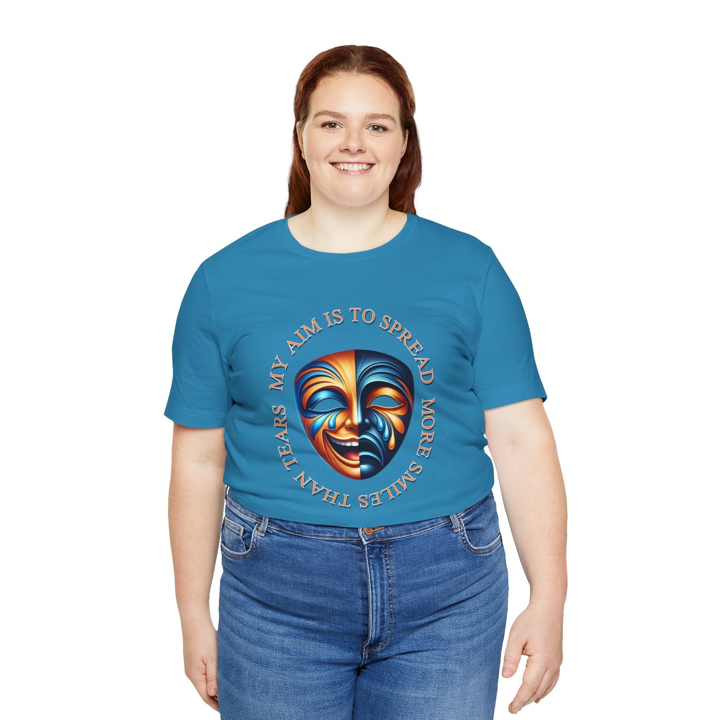 Smile Now, Cry Later Unisex Tee, Laugh Love Quote Shirt, Happy Sad Graphic Tshirt, Emotional Balance Top, Positive Negativity Apparel