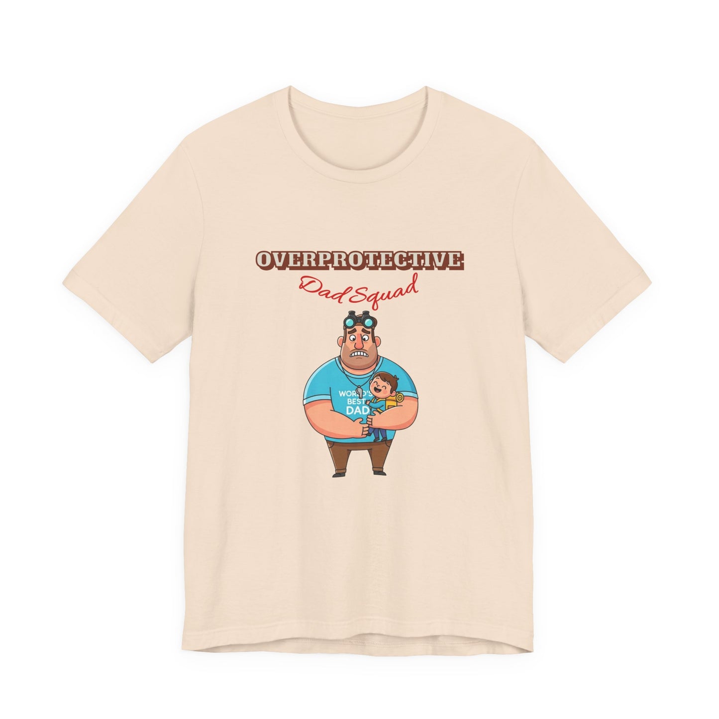 Funny Dad T-Shirt - Unisex Jersey Tee for Father's Day, Dad Humor Shirt, Gift for Dad, Dad Squad Tee, Protective Dad Shirt