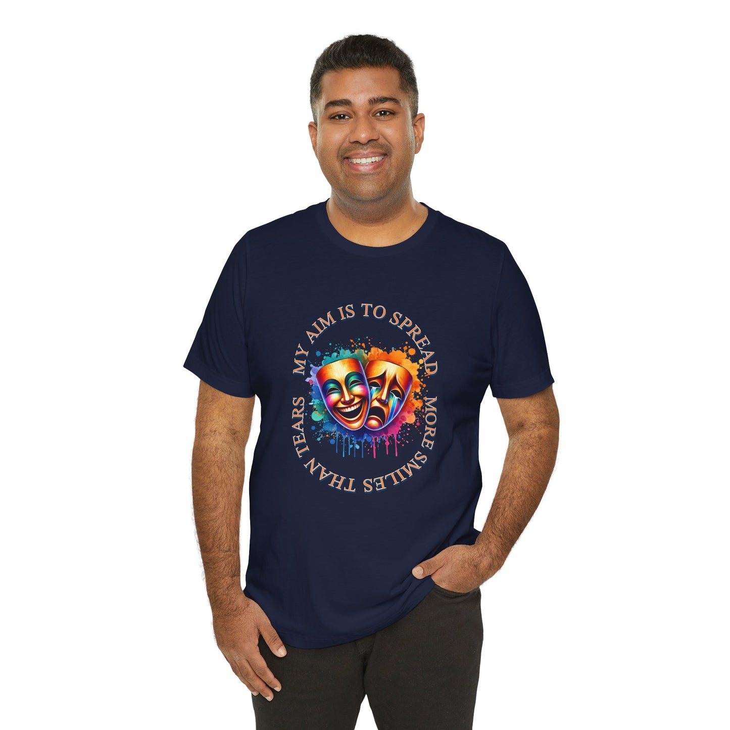 Smile Spreader T-Shirt, Happy Vibes Tee, Positive Energy Shirt, Unisex Graphic Tee, Inspirational Quote Top, Laugh Now, Cry Later