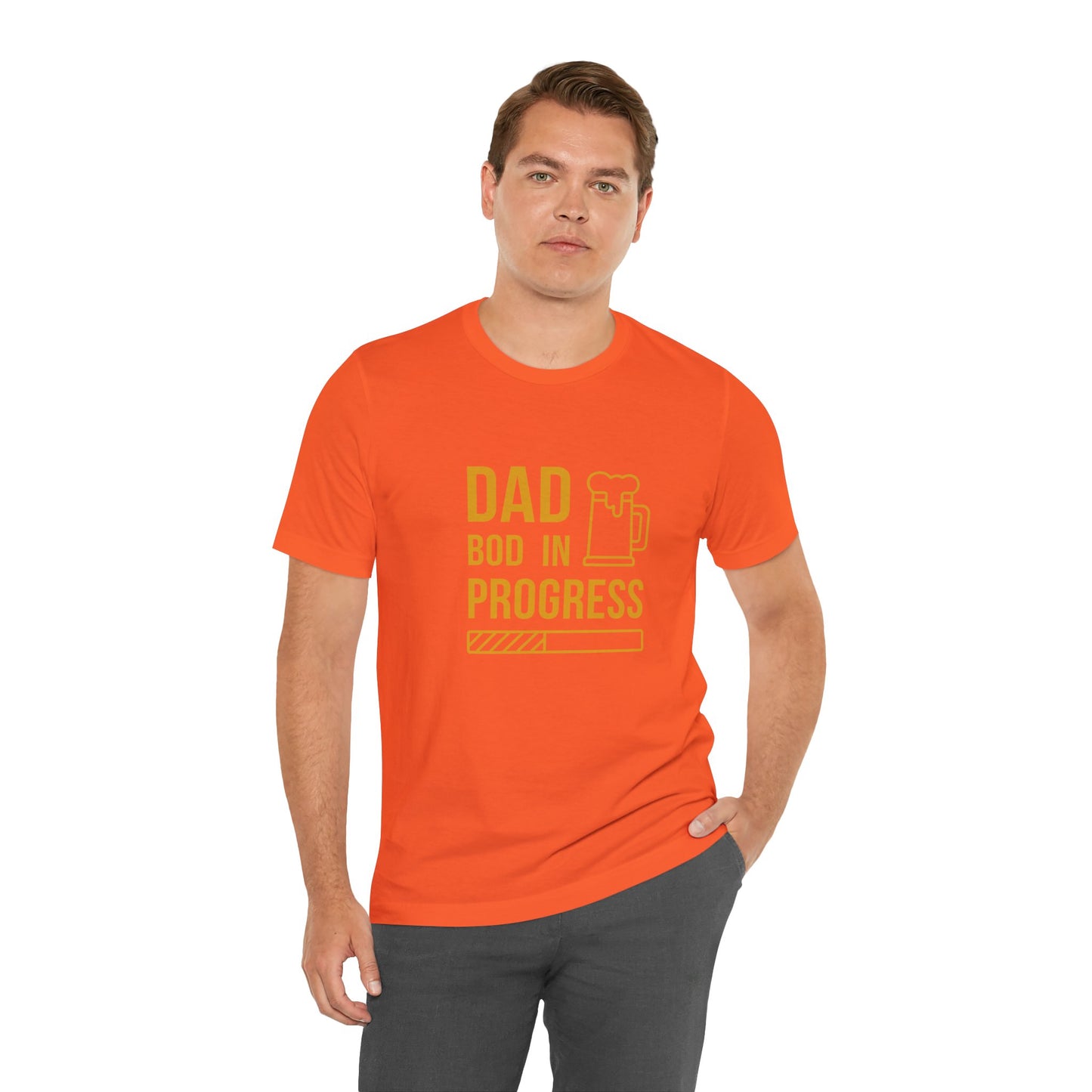 Funny Dad Bod in Progress T-Shirt, Beer Lover Tee, Father's Day Gift, Humorous Graphic Shirt, Men's Casual Top