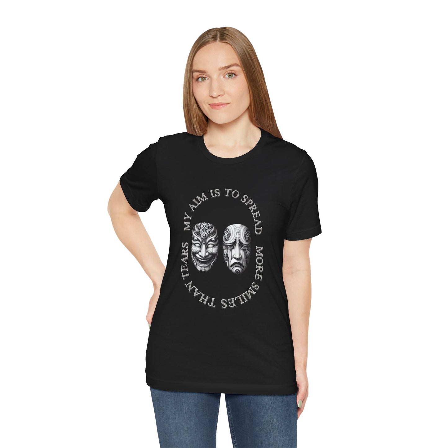 Smile Spreader T-Shirt, Positive Vibes Tee, Happiness Shirt, Inspirational Clothing, Motivational Apparel, Laugh Now Cry later