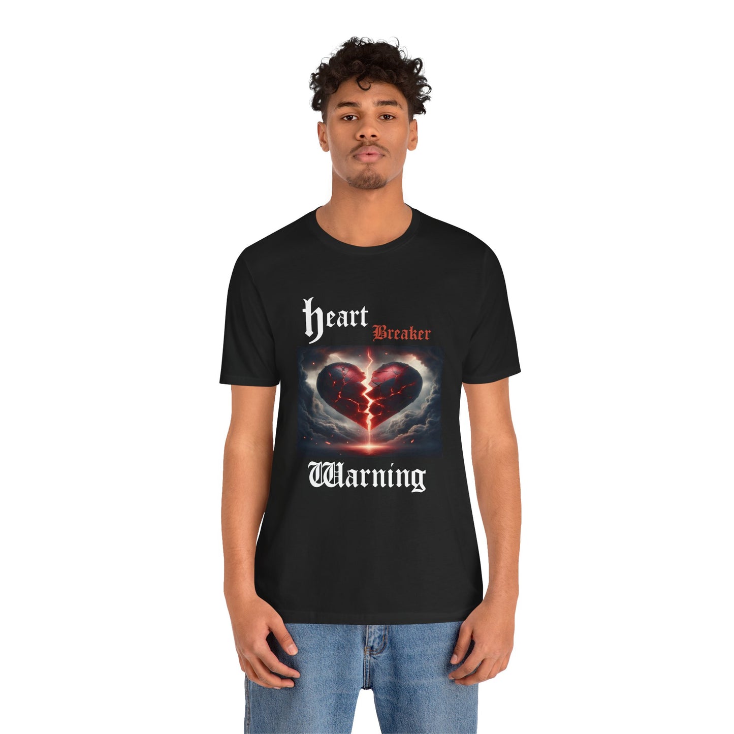 Heartbreaker Warning Tee, Cool Graphic T-Shirt, Unisex Casual Wear, Perfect for Valentine's Day, Gifts for Friends, Trendy Fashion