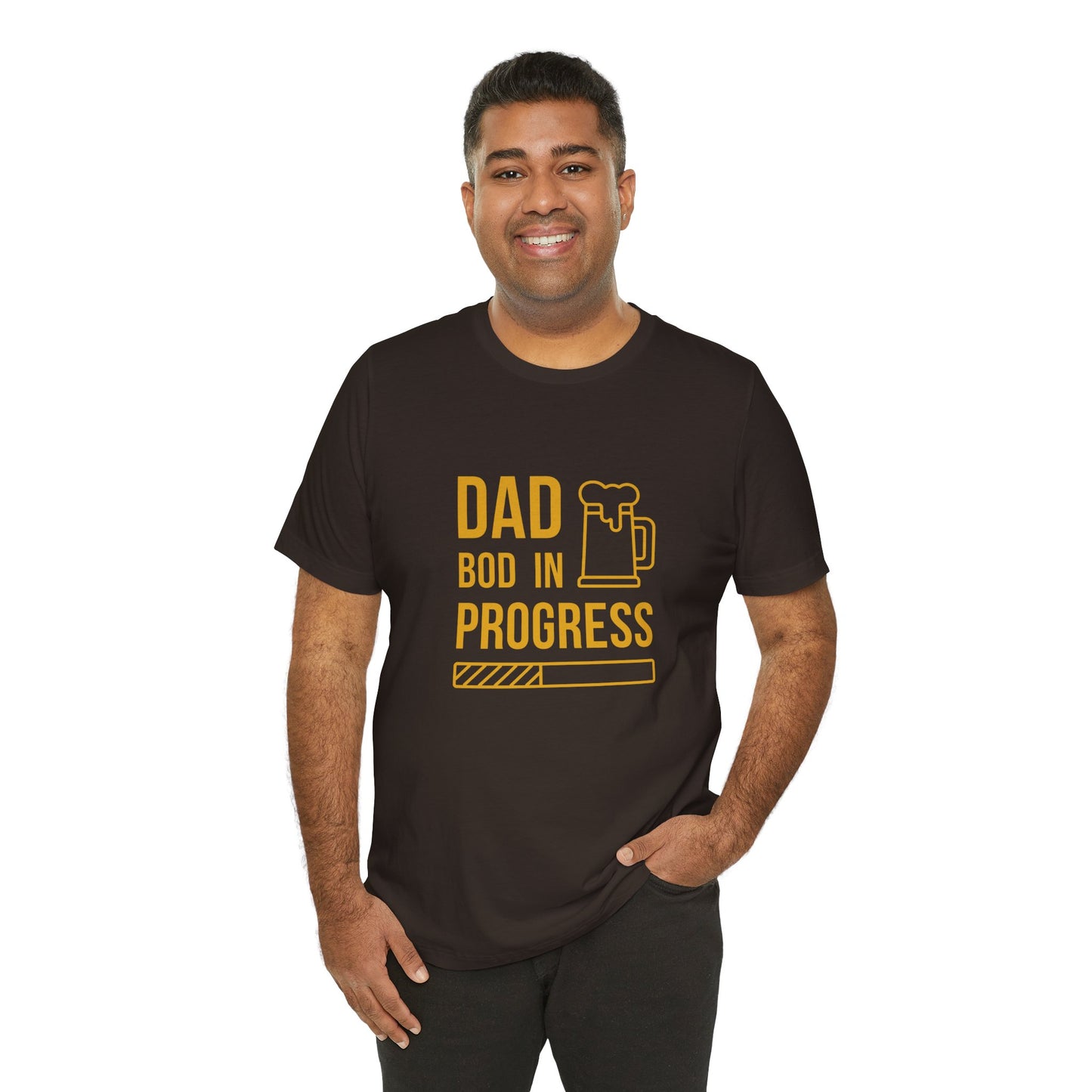 Funny Dad Bod in Progress T-Shirt, Beer Lover Tee, Father's Day Gift, Humorous Graphic Shirt, Men's Casual Top