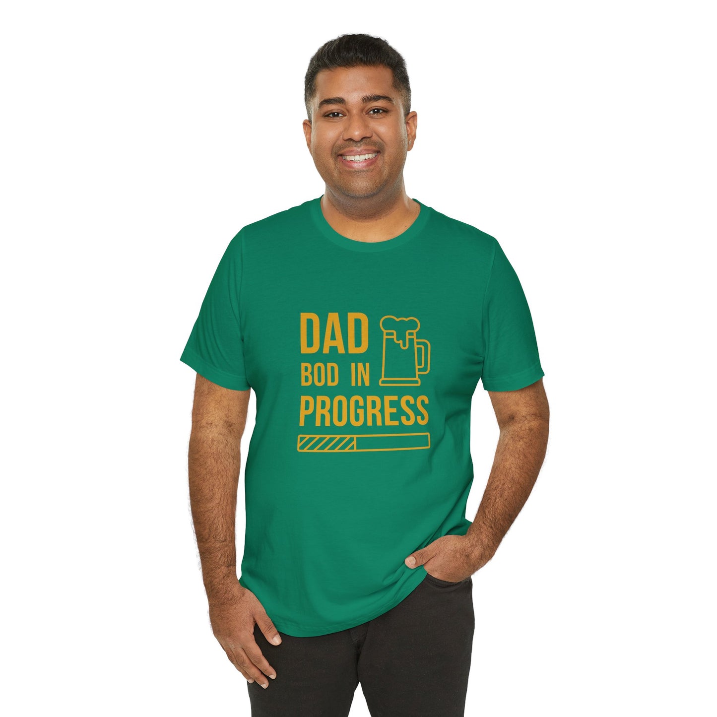 Funny Dad Bod in Progress T-Shirt, Beer Lover Tee, Father's Day Gift, Humorous Graphic Shirt, Men's Casual Top