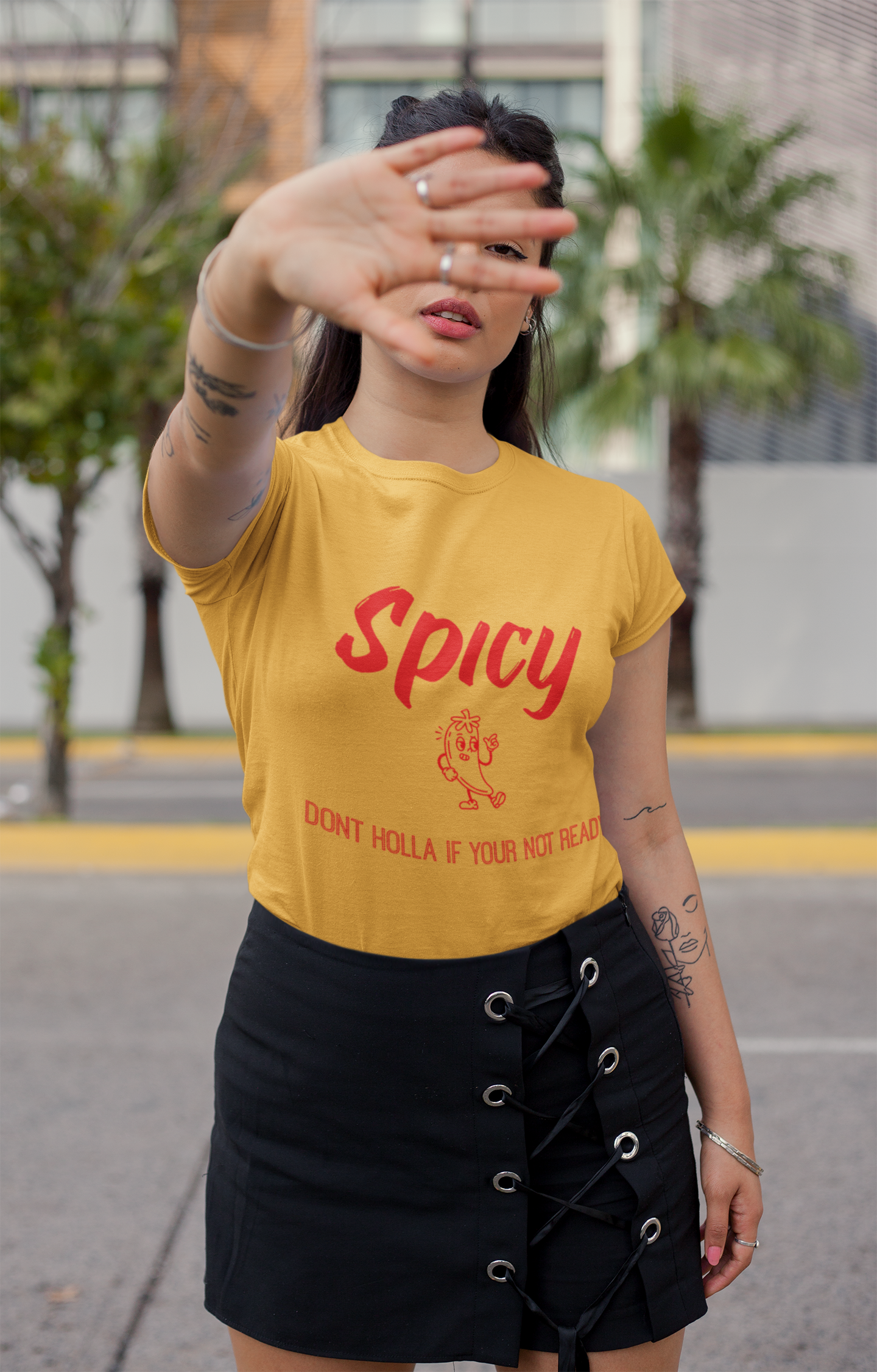 Spicy, Don't Holla if Your not Ready tee, Feisty Unisex Tee, Funny Graphic Shirt, Sarcastic T-Shirt, Bold Attitude Clothing, Birthday Gift