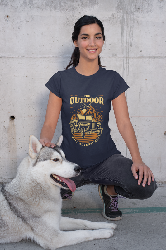 Outdoor Club Tee, Adventure T-Shirt, Nature Lover Clothing, Hiking Shirt, Wilderness Apparel
