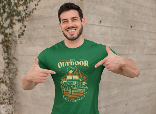 Outdoor Club Tee, Adventure T-Shirt, Nature Lover Clothing, Hiking Shirt, Wilderness Apparel