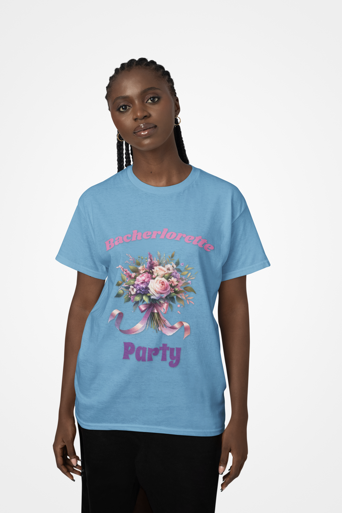 Bachelorette Party Tee - Floral Design, Short Sleeve Shirt, Bridal Shower Gift, Girl's Night Out, Fun Party Outfit