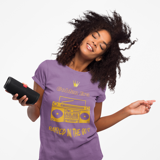80's Golden Era Unisex Tee, Raised in the 80's Music Lover Shirt, Vintage 80's Tee, Retro 80's T-Shirt, 1980's Gift for Him or Her