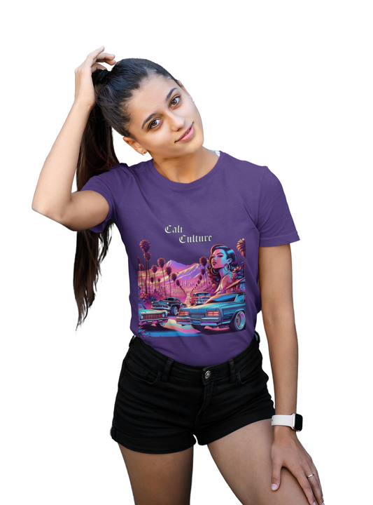 California Lowrider Love Tee, Chic Urban Fashion Shirt, Retro Car Enthusiast Top, Vintage West Coast Style Tshirt, Trendy Cali Streetwear