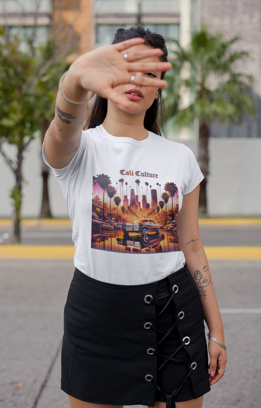 Cali Lowrider Tee, Vintage Car Streetwear, Urban Graphic Top, Unisex Graphic Tee, West Coast Fashion Apparel