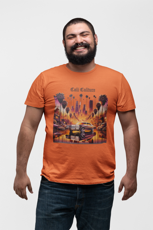 Cali Lowrider Tee, Vintage Car Streetwear, Urban Graphic Top, Unisex Graphic Tee, West Coast Fashion Apparel