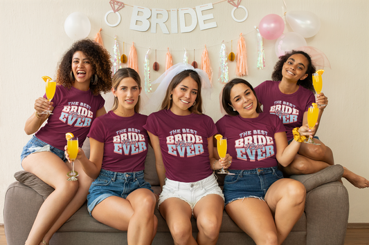 Best Bride Team Ever T-Shirt | Unisex Engagement Shirt, Bridal Party Tee, Wedding Gifts, Bachelorette Outfits, Casual Wear