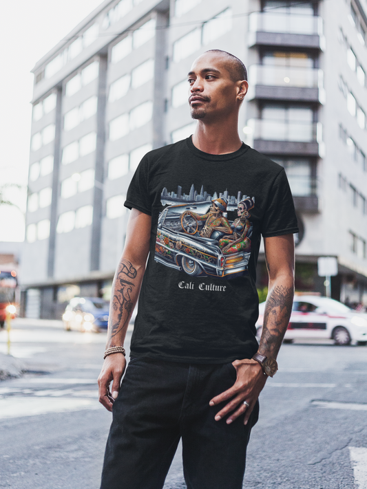 Chicano Lowrider Tee, Unisex T-shirt, Hispanic Pride Shirt, Vintage Car Lover Gift, Mexican American Apparel, Custom Graphic Top