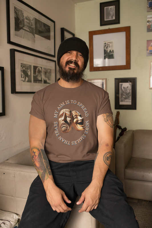 Comedy & Tragedy Unisex Tee, Laugh Now Cry Later Shirt, Drama Masks T-Shirt, Theater Lover Gift, Quote Graphic Tee