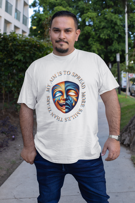 Smile Now, Cry Later Unisex Tee, Laugh Love Quote Shirt, Happy Sad Graphic Tshirt, Emotional Balance Top, Positive Negativity Apparel