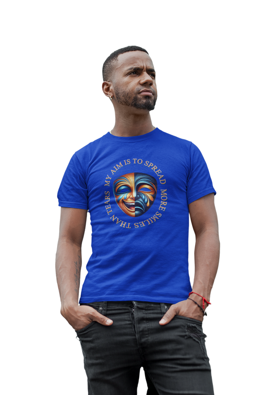 Smile Now, Cry Later Unisex Tee, Laugh Love Quote Shirt, Happy Sad Graphic Tshirt, Emotional Balance Top, Positive Negativity Apparel