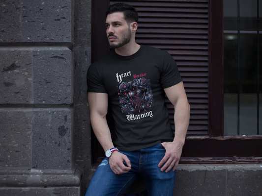 Heart Breaker Warning Unisex Tee, Graphic T-shirt, Provocative Shirt, Short Sleeve Top, Edgy Tees