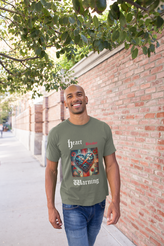 Heart Breaker Warning Tee, Trendy Graphic T-Shirt for Fashion Lovers, Valentine's Day Gift, Streetwear Style, Casual Everyday Wear, Unique