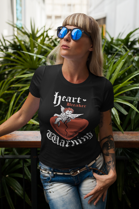 Heartbreaker Spicy Warning Unisex Tee, Unisex Jersey Shirt, Funny Graphic T-Shirt, Novelty Top, Gift for Him or Her, Short Sleeve Clothing