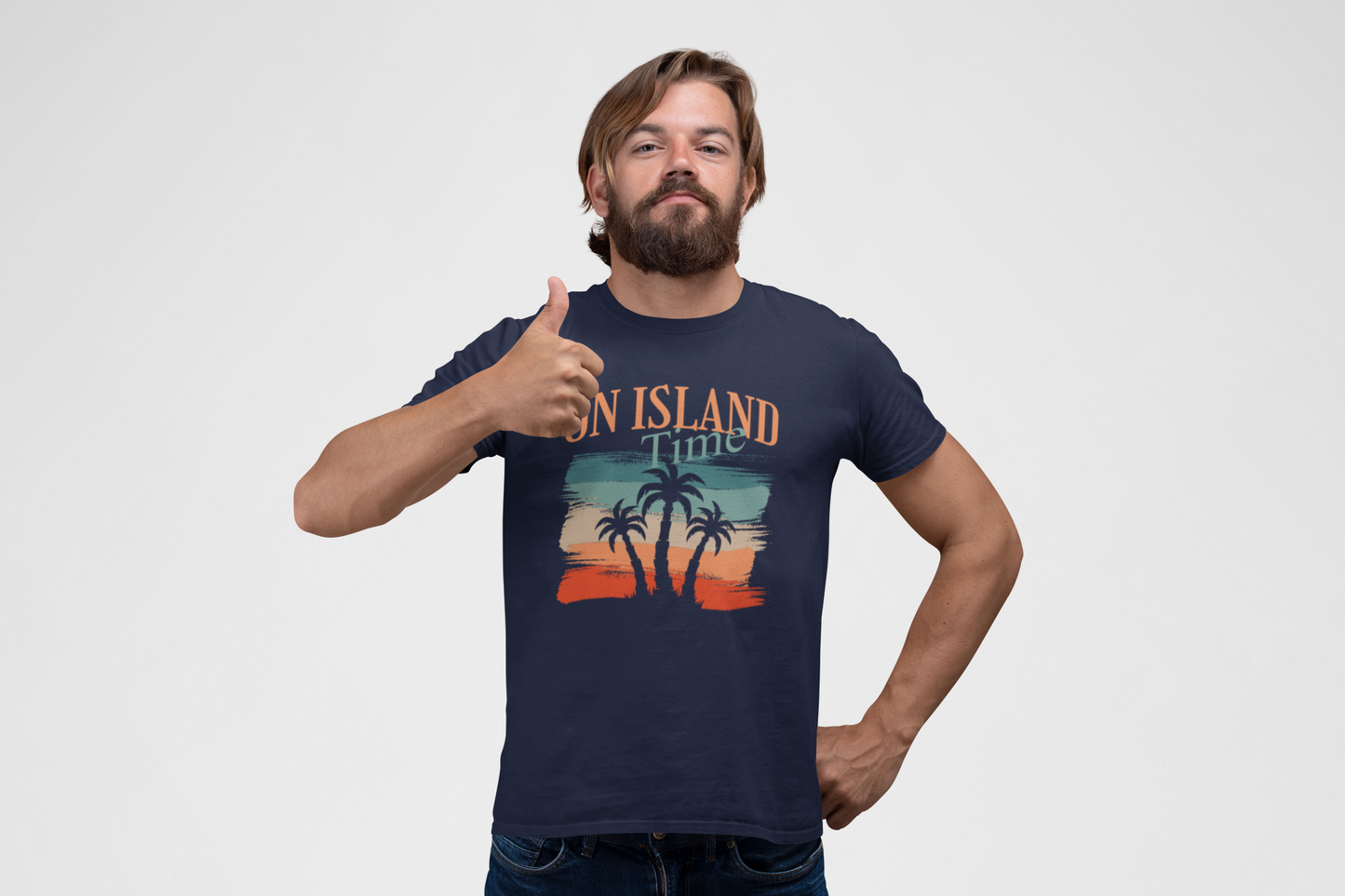 Relaxed Island Vibes Tee, Summer T-Shirt, Beachwear, Vacation Apparel, Gift for Travelers, Graphic Tee with Palm Trees