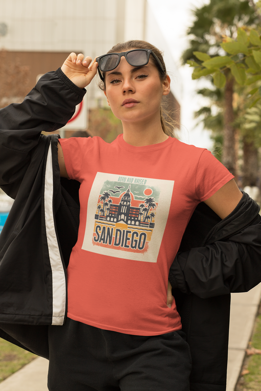 San Diego Native Unisex Tee, Born and Raised California Shirt, Short Sleeve T-Shirt, Souvenir Gift, Beach Lover Top