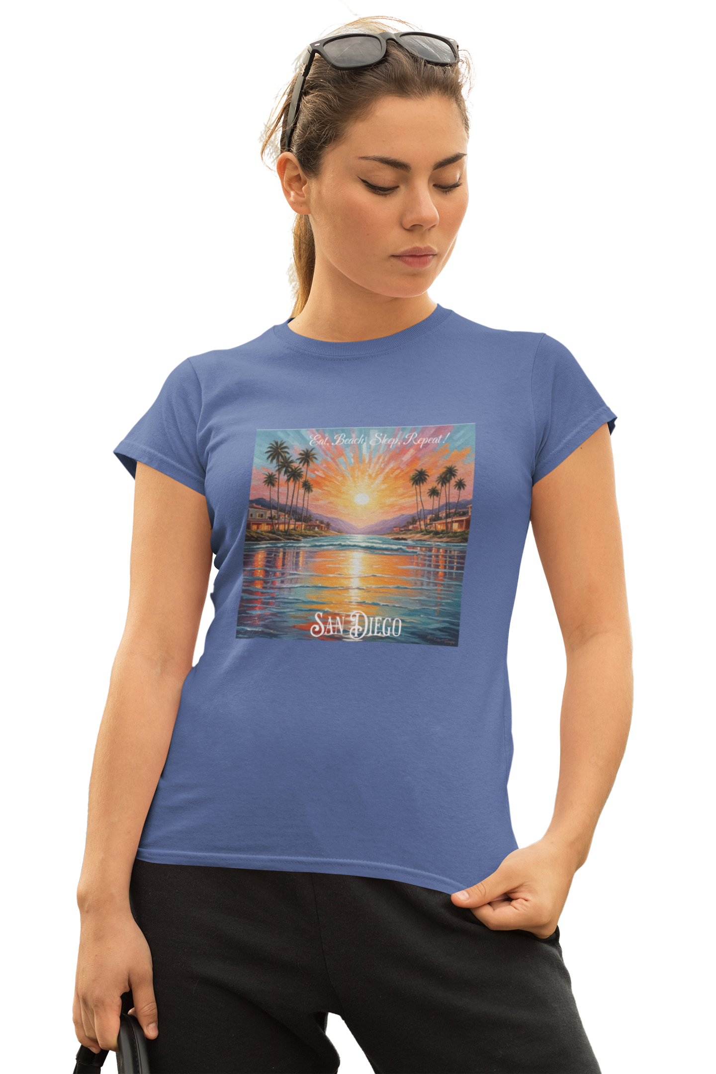 San Diego Culture Unisex Tee, Eat Beach Sleep Repeat Shirt, California Beach Vacation Top, Summer Vibes Tshirt, West Coast Travel Apparel