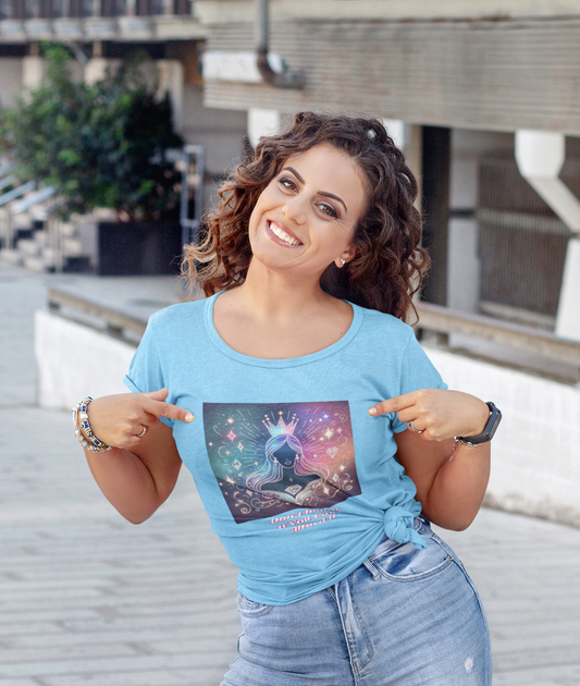 Whimsical Graphic Tee: Express Your Inner Princess, Short Sleeve, Fun Fashion, Gift for Her, Celebration Shirt