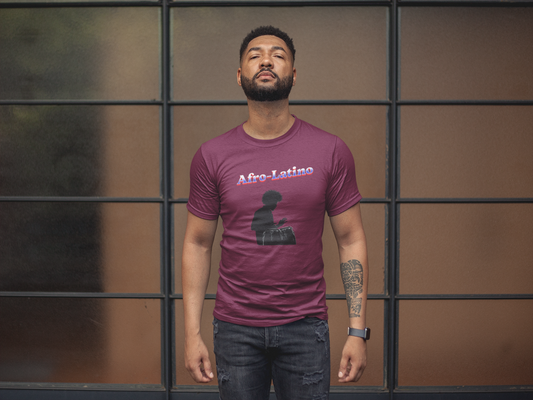 Afro-Latino Unisex Jersey Tee, Trendy Graphic Shirt, Inclusive Apparel, Gift for Hispanics, Everyday Casual Wear