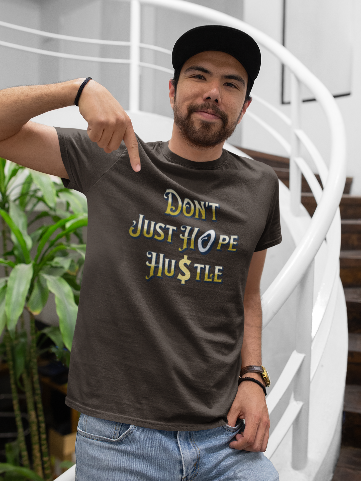 Don't Just Hope, Hustle T-Shirt, Work Ethic And Drive, Empowerment And Determination Apparel