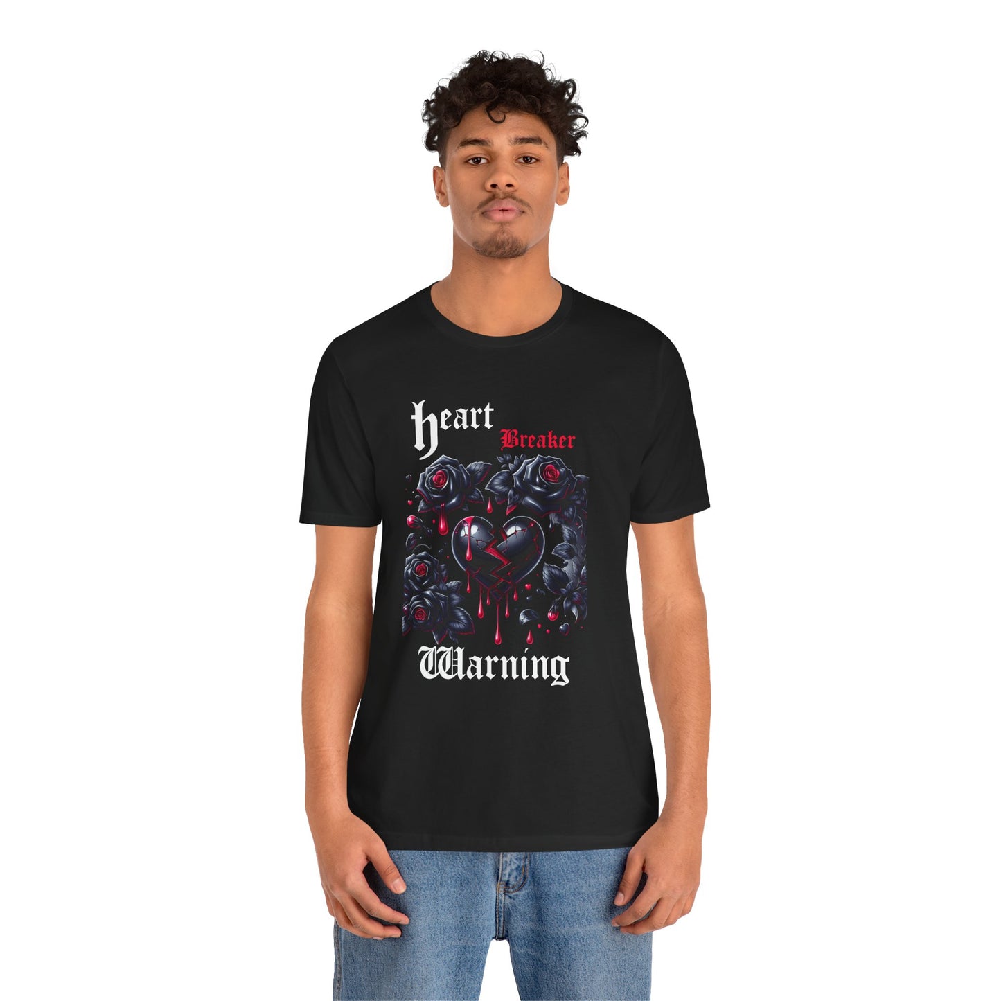 Heart Breaker Warning Unisex Tee, Graphic T-shirt, Provocative Shirt, Short Sleeve Top, Edgy Tees