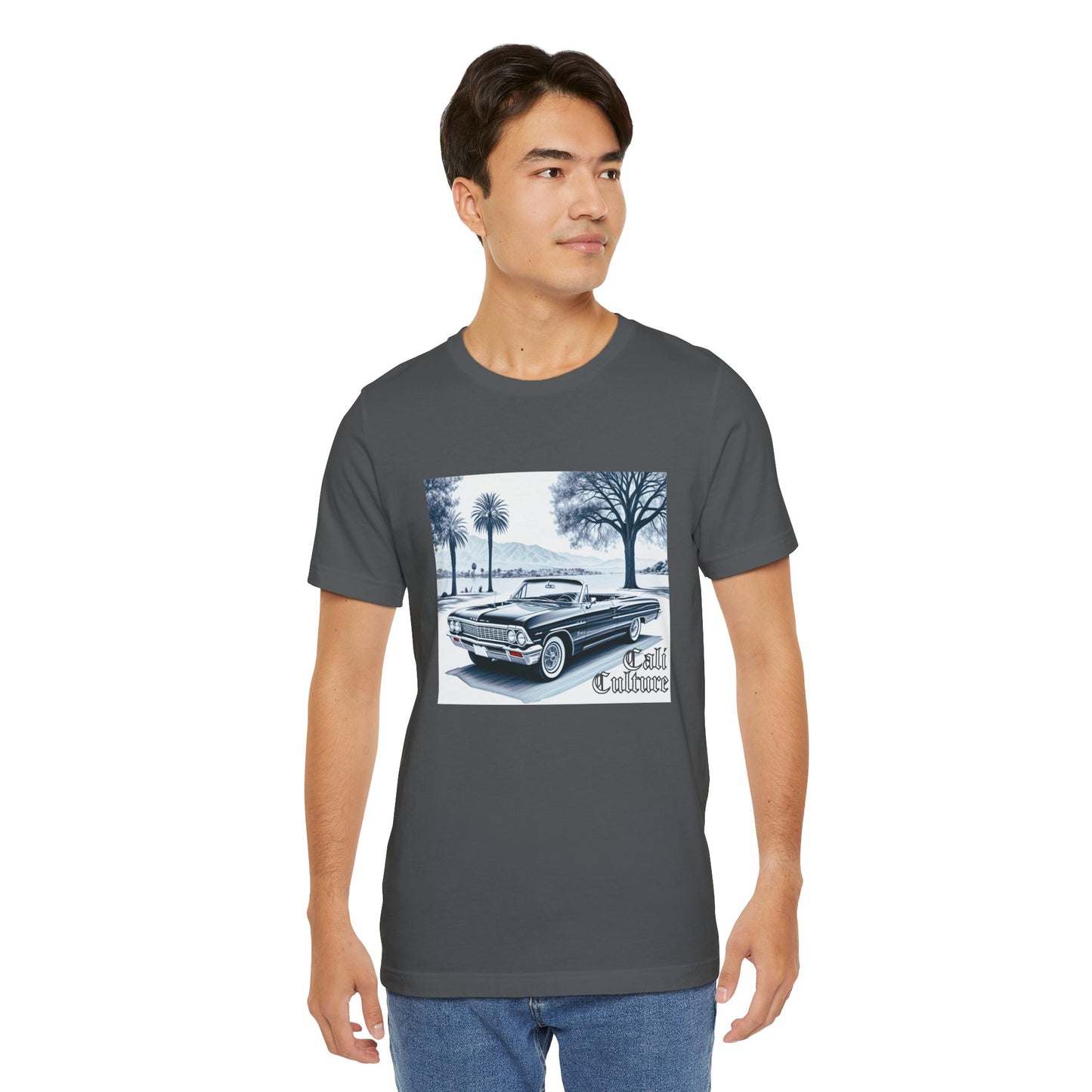 Vintage Car Art Tee, Unisex Jersey Shirt for Car Lovers, Retro Style Gift, Classic Car Apparel, Cool Summer Wear, Lowrider Love Tee