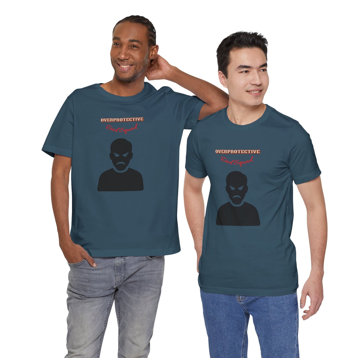 Men's Graphic Tee: Protective Dad Squad, Fun Humor Shirt for Dads, Father's Day Gift, Casual Wear, Birthday Shirt, Gift for Him
