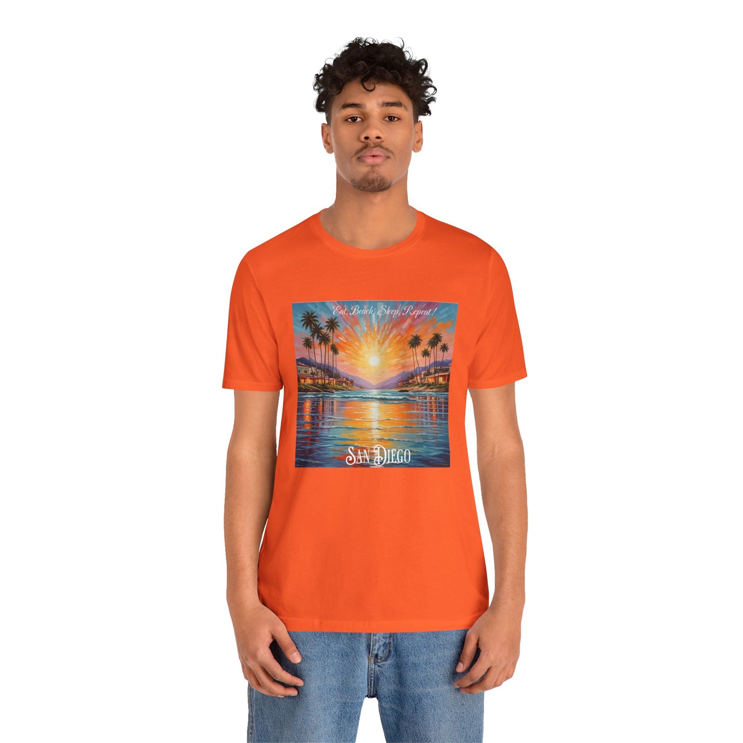 San Diego Culture Unisex Tee, Eat Beach Sleep Repeat Shirt, California Beach Vacation Top, Summer Vibes Tshirt, West Coast Travel Apparel